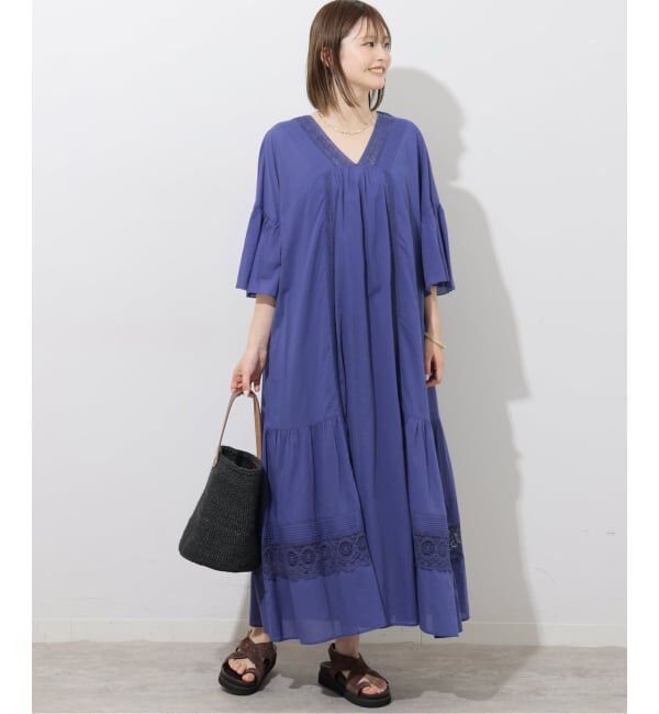 JOURNAL STANDARD relume「コットンボイルVネックレースワンピース」|ワンピース|