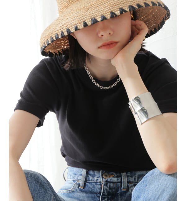 journal standard L'essage「《追加予約》Hanes/ヘインズ BEEFY リブクルーネックTシャツ」|Tシャツ・カットソー|ブラック
