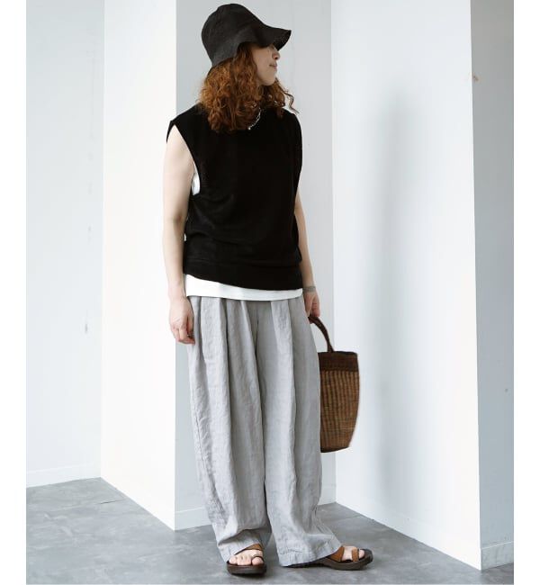 journal standard luxe「【SOIL】LINEN/POLYESTER PILE CREW-NECK VEST」|Tシャツ・カットソー|