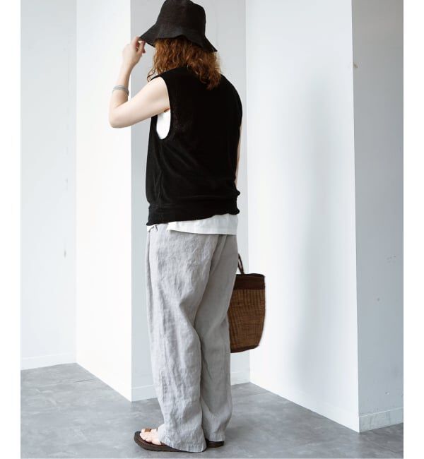 journal standard luxe「【SOIL】LINEN/POLYESTER PILE CREW-NECK VEST」|Tシャツ・カットソー|