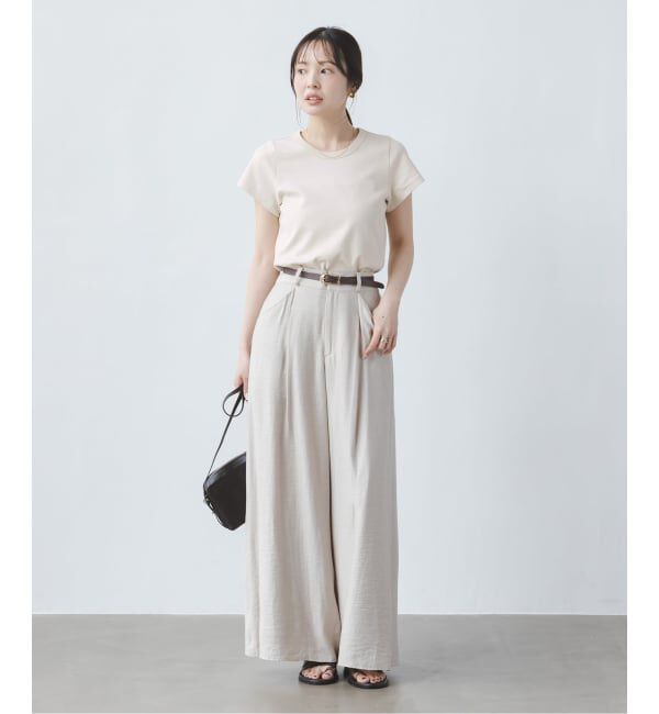 NOBLE「《追加・WEB限定カラー》スビンコットンスムースコンパクトTシャツ2」|Tシャツ・カットソー|