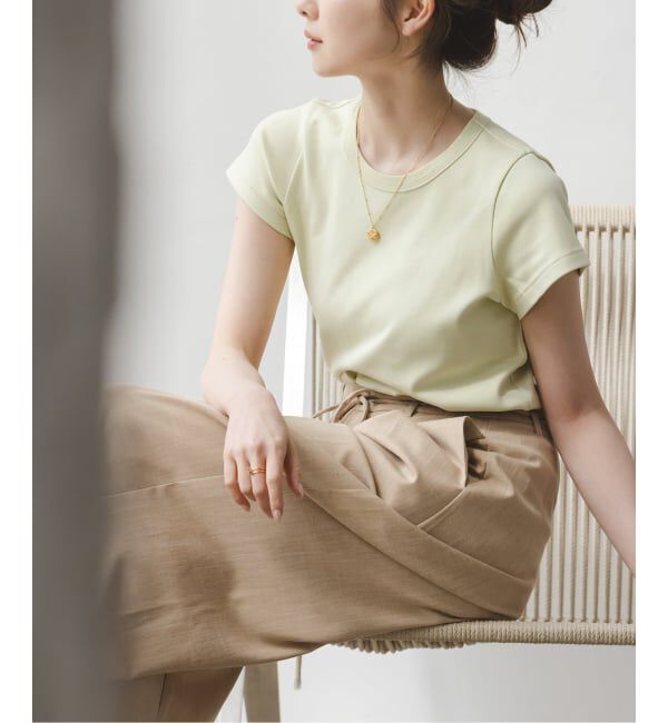 NOBLE「《追加・WEB限定カラー》スビンコットンスムースコンパクトTシャツ2」|Tシャツ・カットソー|