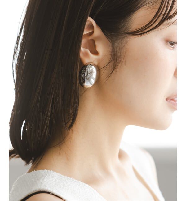 NOBLE「《追加》PETIT MOMENTS/プティモーメント Oval Stud Earrings」|ピアス|シルバー