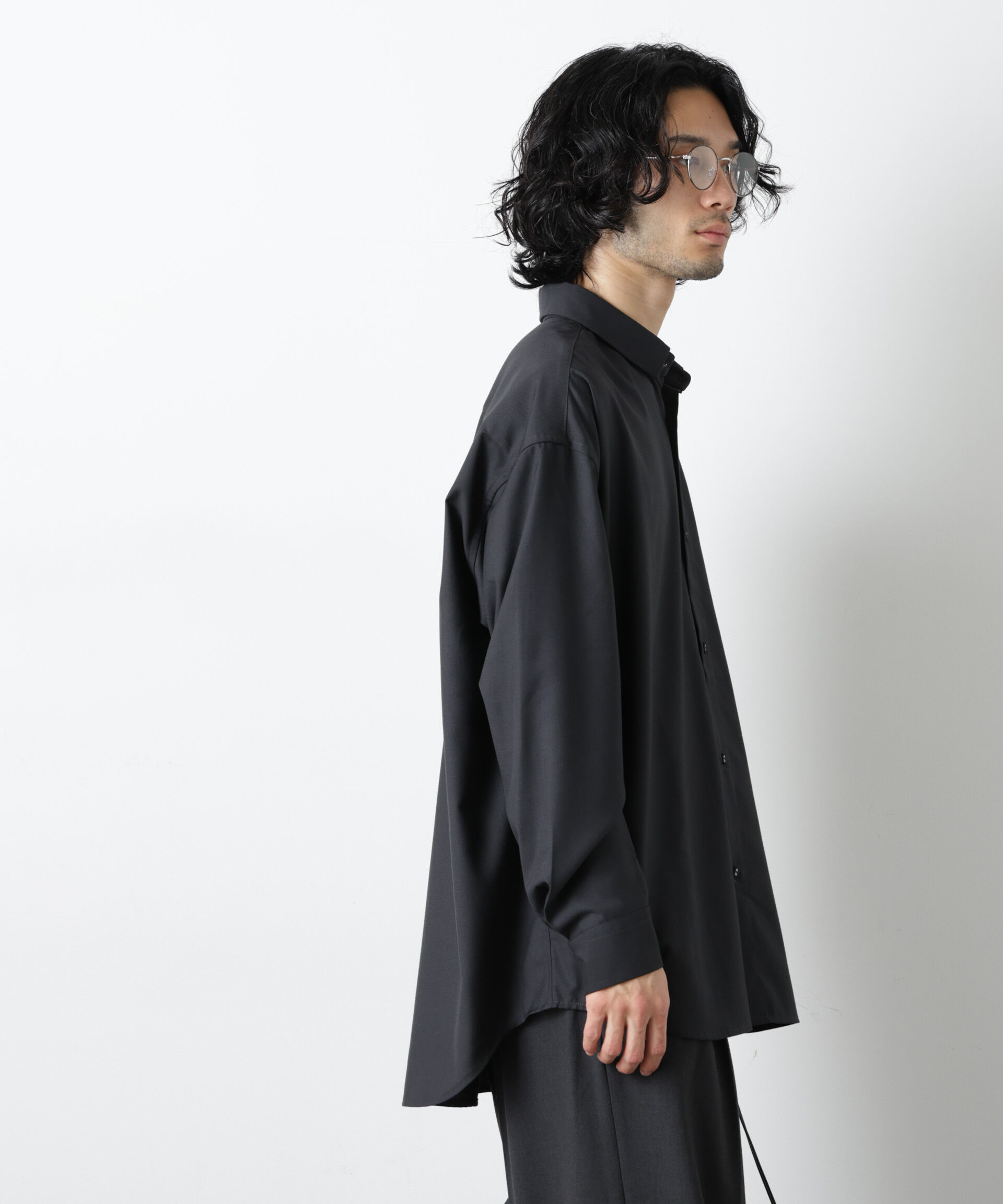 nano･universe「ビッグドレープシャツ 長袖」|シャツ・ブラウス|