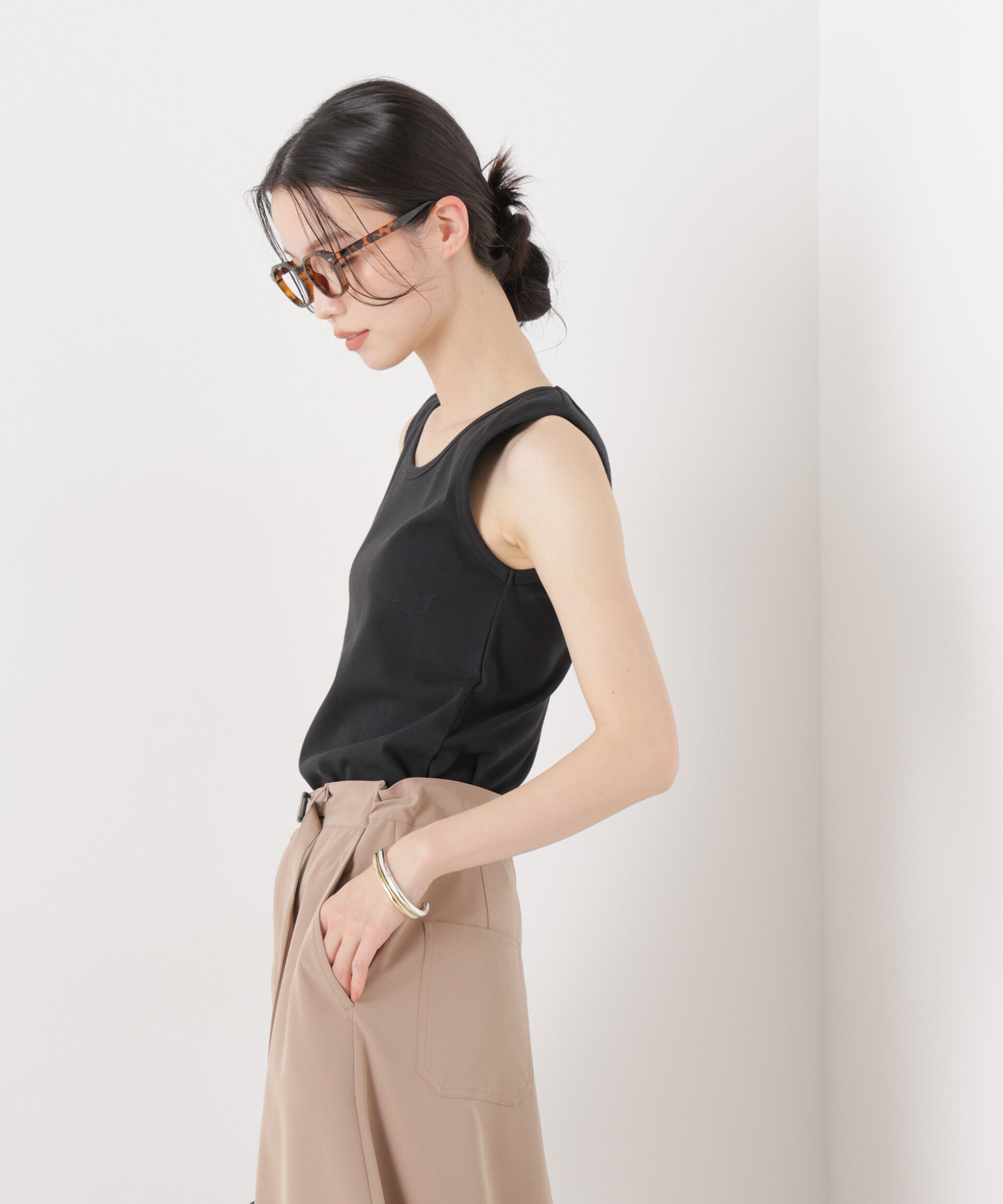 nano･universe「抗菌防臭コットンフライスカットタンクトップ」|Tシャツ・カットソー|