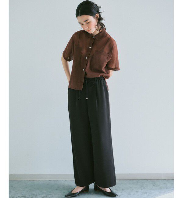 23区「【見上愛さん着用/WEB&一部店舗限定カラーあり】シアー ポロニット」|ニット・セーター|