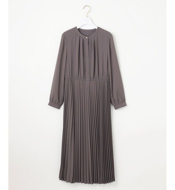 ANY SIS「【洗える】スタンドカラープリーツ ワンピース」|ワンピース|