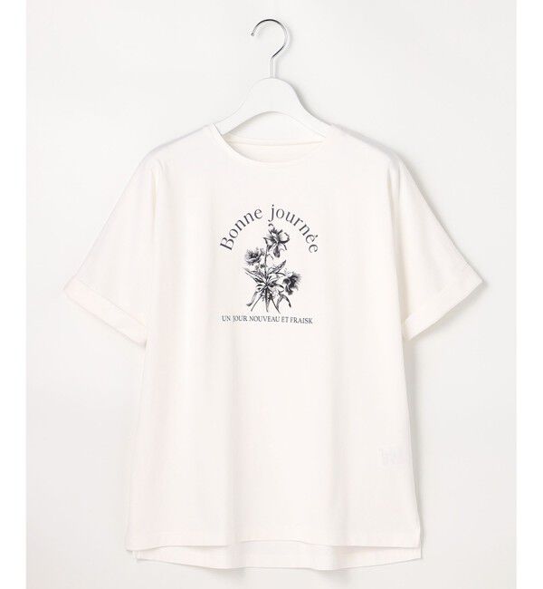 ANY SIS「フラワープリント ロゴＴシャツ」|Tシャツ・カットソー|