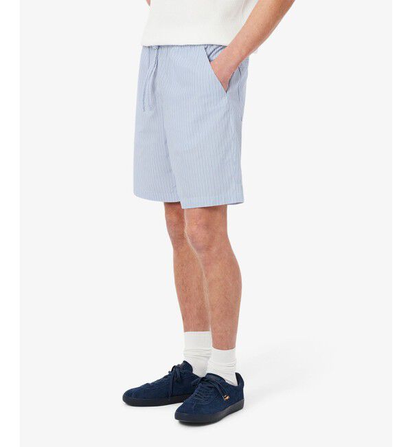 LACOSTE「リヨセルブレンドストライプショーツ」|その他|ライトブルー