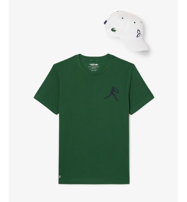 LACOSTE「『ノバク・ジョコビッチ』ドライTシャツ＆キャップ」|Tシャツ・カットソー|