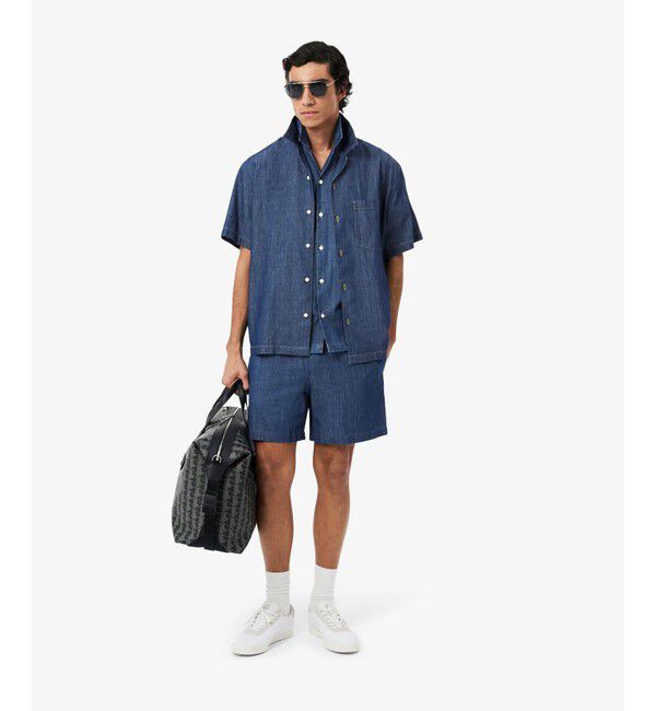 LACOSTE「オーバーサイズ オープンカラーデニムシャツ」|シャツ・ブラウス|