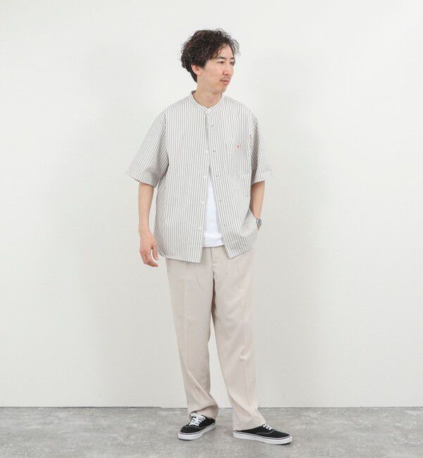 NOLLEY'S goodman「【DANTON/ダントン】BAND COLLAR SHIRT SS 26SS（DT-JD3788 SCP）」|シャツ・ブラウス|