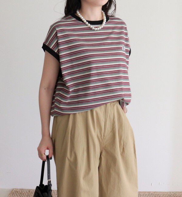 fredy emue「【GEVACO/ゲバコ】クルーネックフレンチスリーブTシャツ」|Tシャツ・カットソー|
