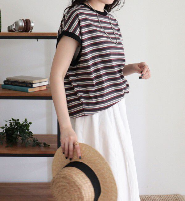 fredy emue「【GEVACO/ゲバコ】クルーネックフレンチスリーブTシャツ」|Tシャツ・カットソー|