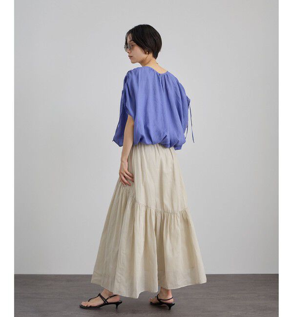 SALON adam et rope'「【WEB限定】コットンオーガンジーギャザースカート / イージーケア」|スカート|