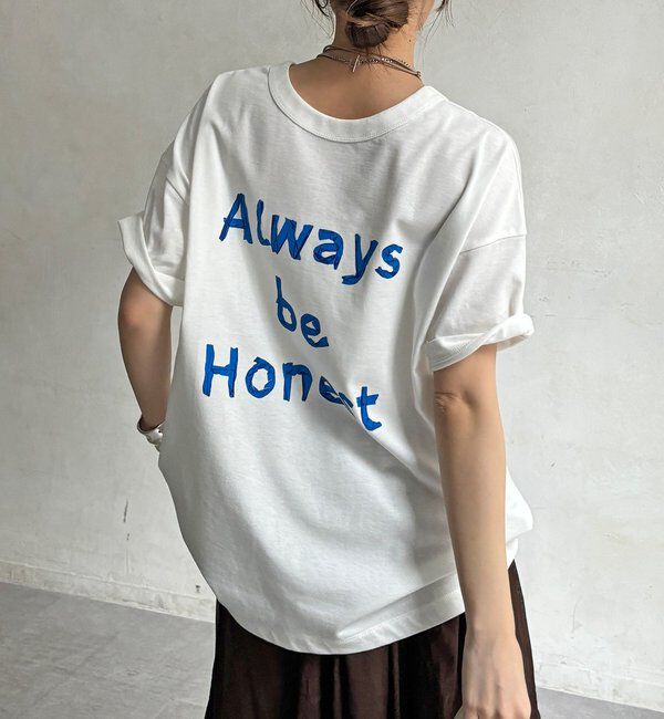  「【WEB限定】2WAYメッセージTEE」|Tシャツ・カットソー|ブルー