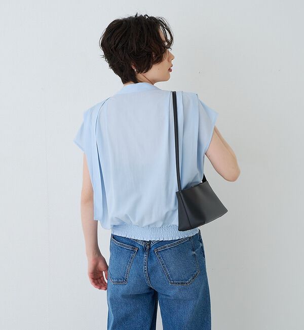 Rouge vif「タイ付きドレープタックVネックブラウス【予約】」|シャツ・ブラウス|