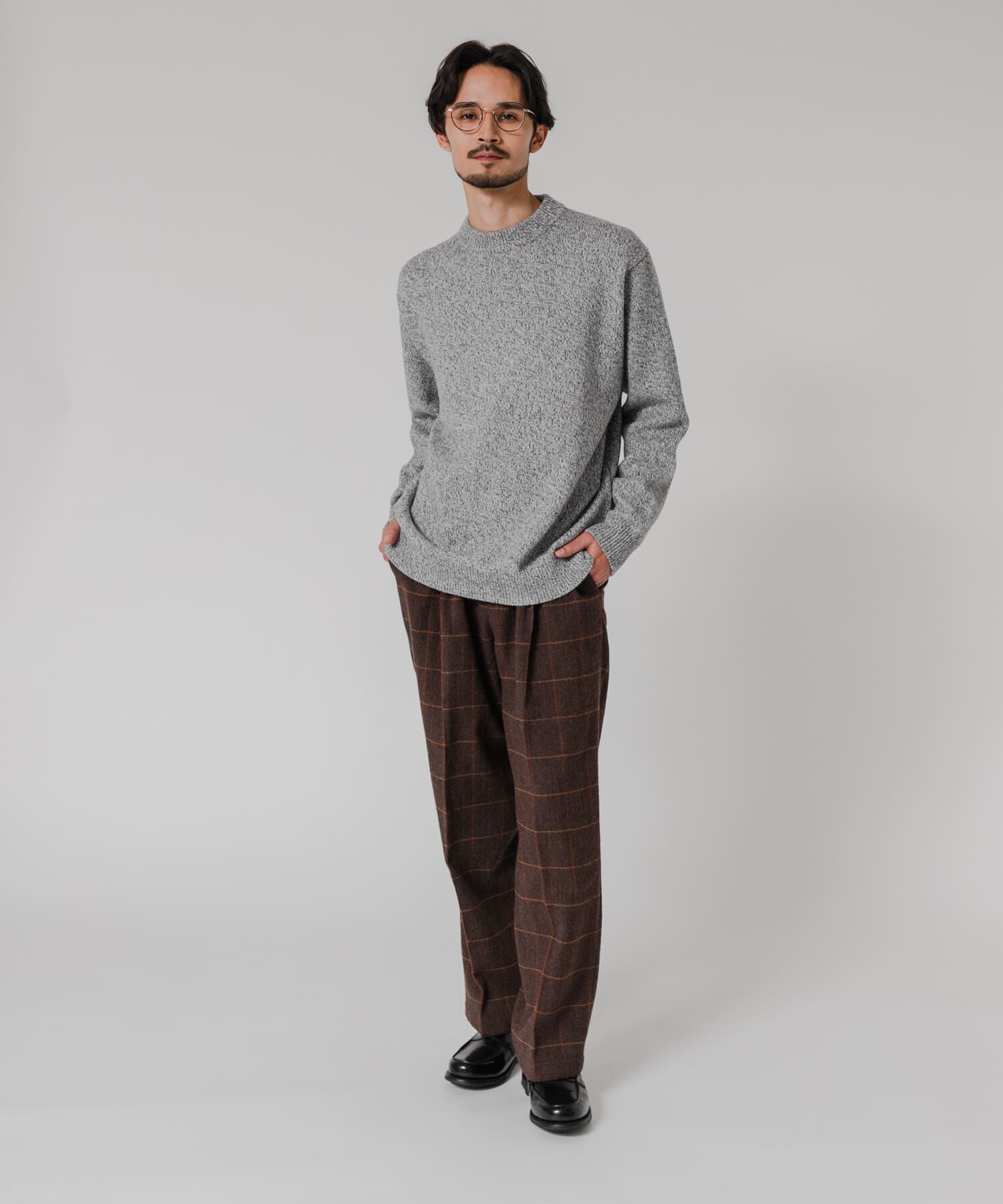 URBAN RESEARCH「MIX MOULINE CREW-NECK KNIT」|ニット・セーター|