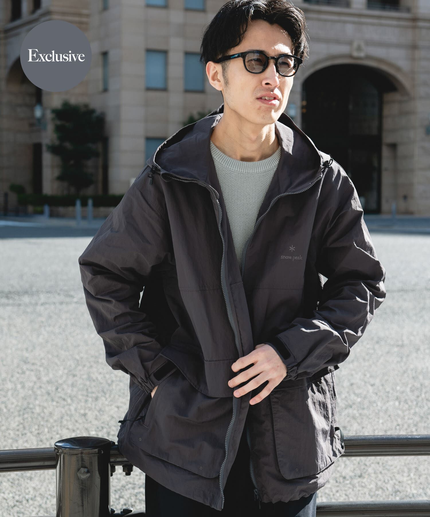 URBAN RESEARCH DOORS「『別注』Snow Peak Apparel&times;DOORS　NYLON WASHER PARKA」|アウトドア|チャコールグレー