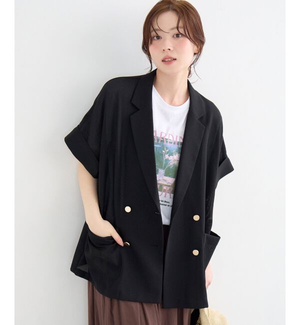  「≪洗える≫メッシュハーフスリーブジャケット」|その他|