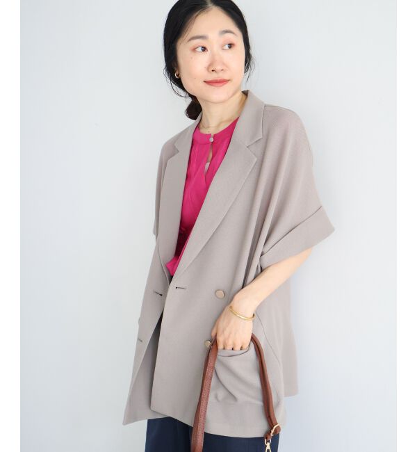  「≪洗える≫メッシュハーフスリーブジャケット」|その他|