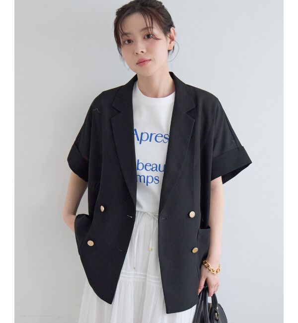  「≪洗える≫メッシュハーフスリーブジャケット」|その他|