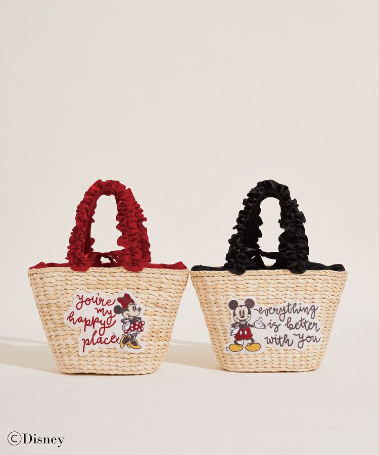 Maison de FLEUR「Minnie Mouse/フリルハンドルカゴバッグ」|ハンドバッグ|