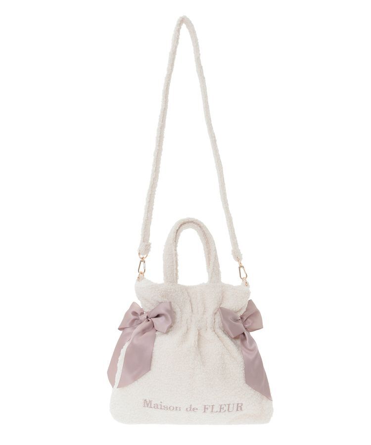 Maison de FLEUR「ボアダブルリボン2Wayトートバッグ」|トートバッグ|