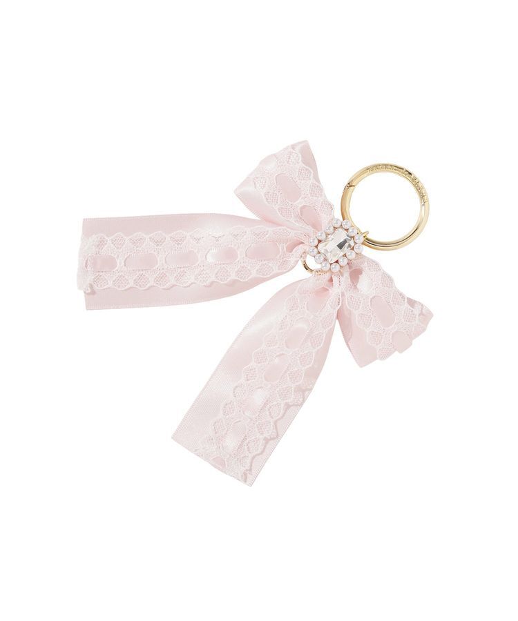 Maison de FLEUR「ハシゴレースパールビジューリボンキーリング」|その他|
