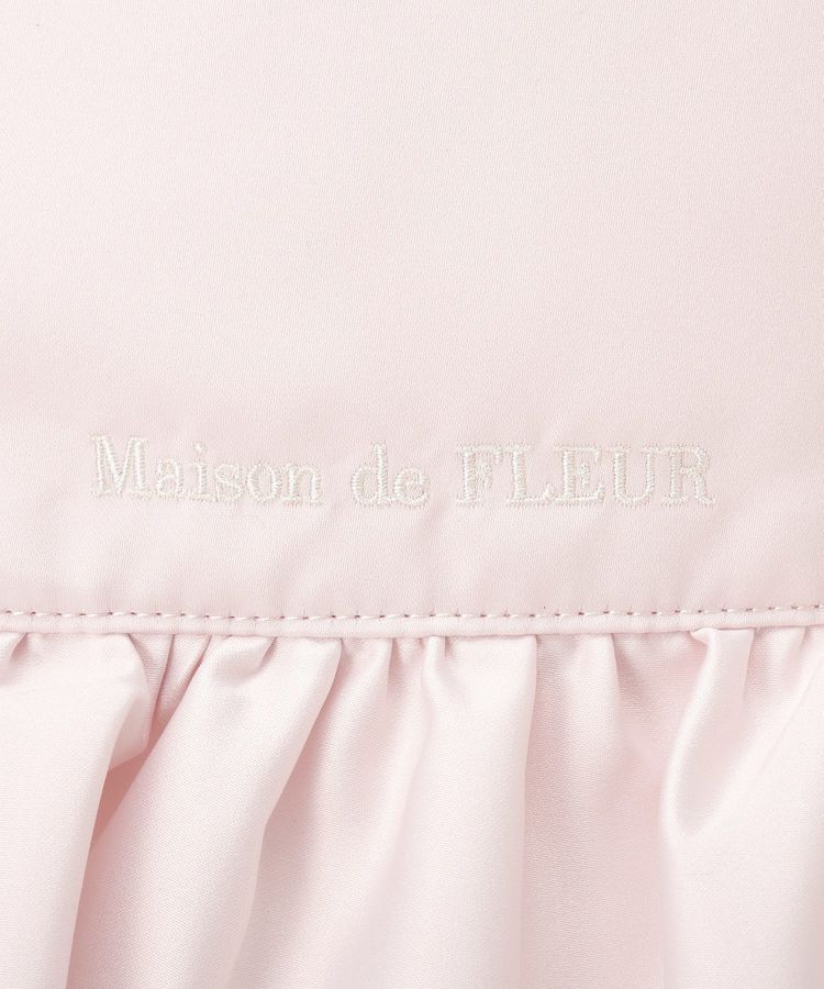 Maison de FLEUR「サテンフロントフリルスクエアトートバッグ」|トートバッグ|