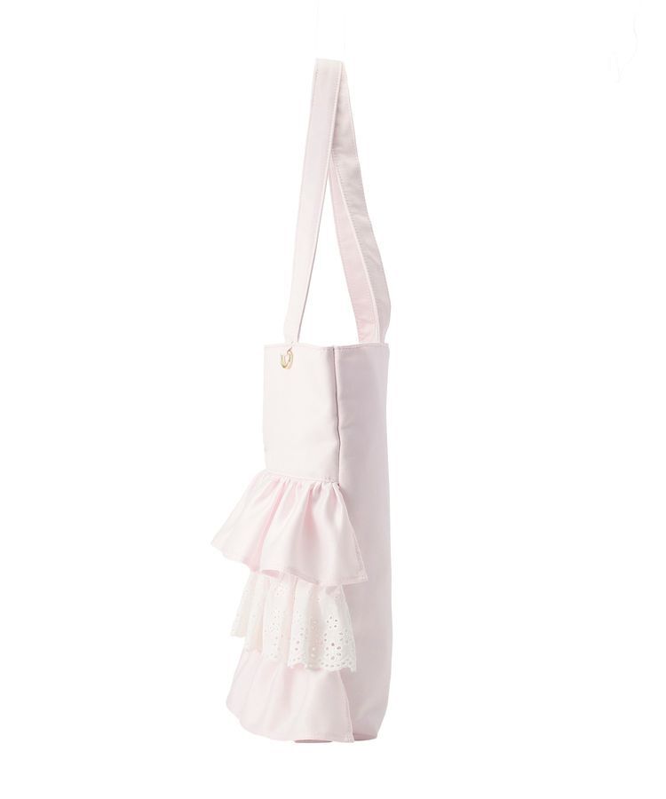 A4対応】サテンフロントフリルスクエアトートバッグ（Maison de FLEUR