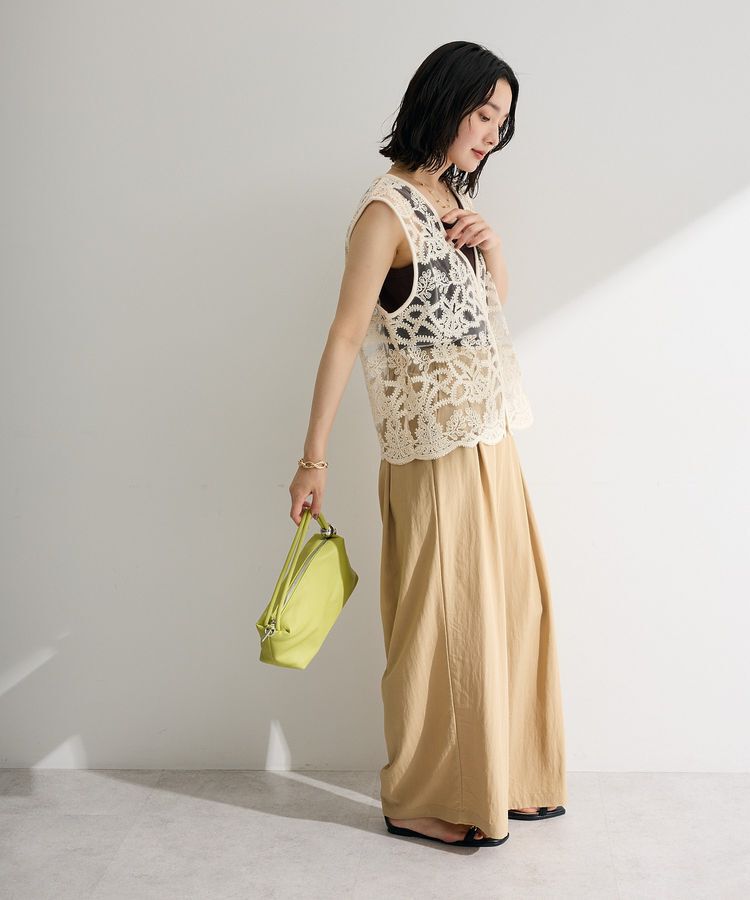 Green Parks「レース刺繍ベスト」|ベスト・ジレ|