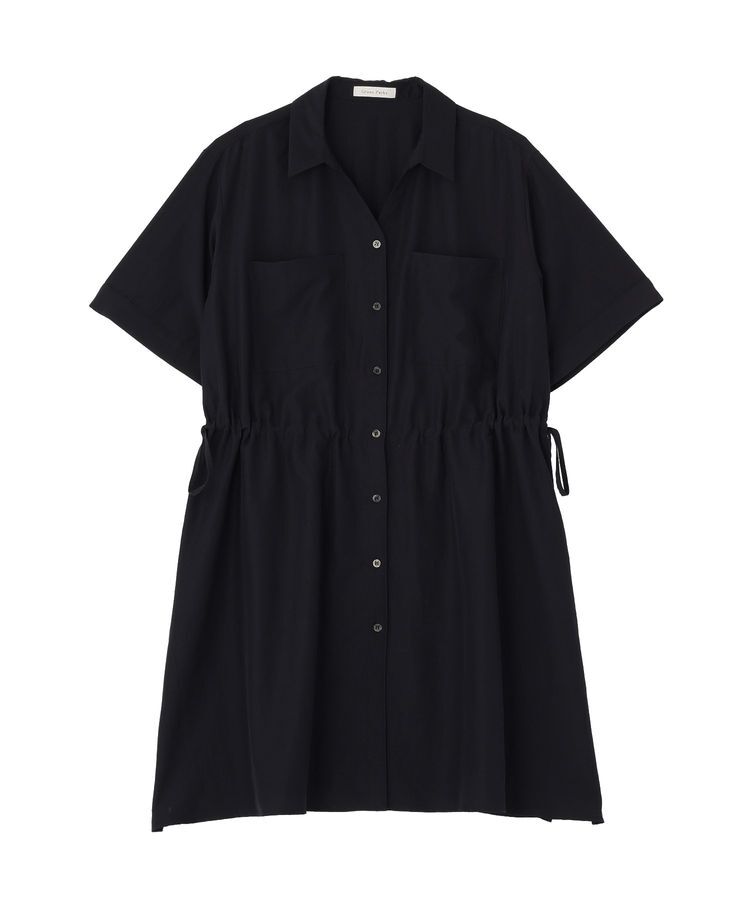 Green Parks「ウエストリボンミディ丈ワンピース」|ワンピース|Black