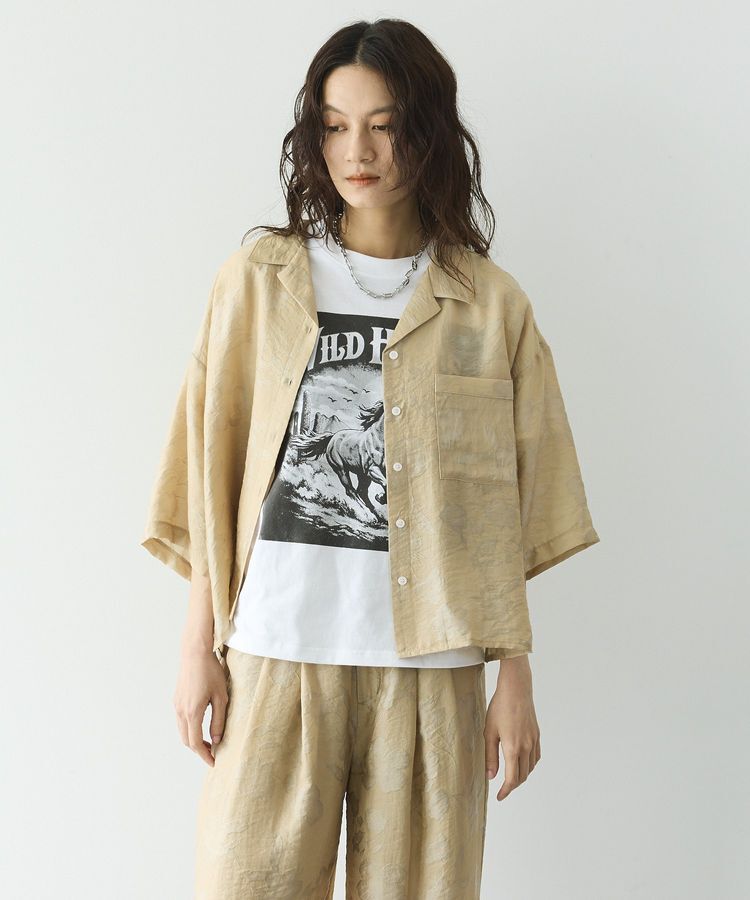 GARAGE OF GOOD CLOTHING「シアージャガード開襟ハーフスリーブシャツ」|シャツ・ブラウス|