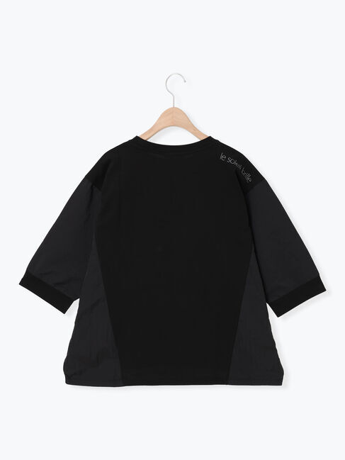 Samansa Mos2「◇シルケット天竺ドッキングプリントTシャツ」|Tシャツ・カットソー|