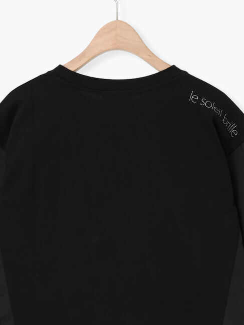 Samansa Mos2「◇シルケット天竺ドッキングプリントTシャツ」|Tシャツ・カットソー|