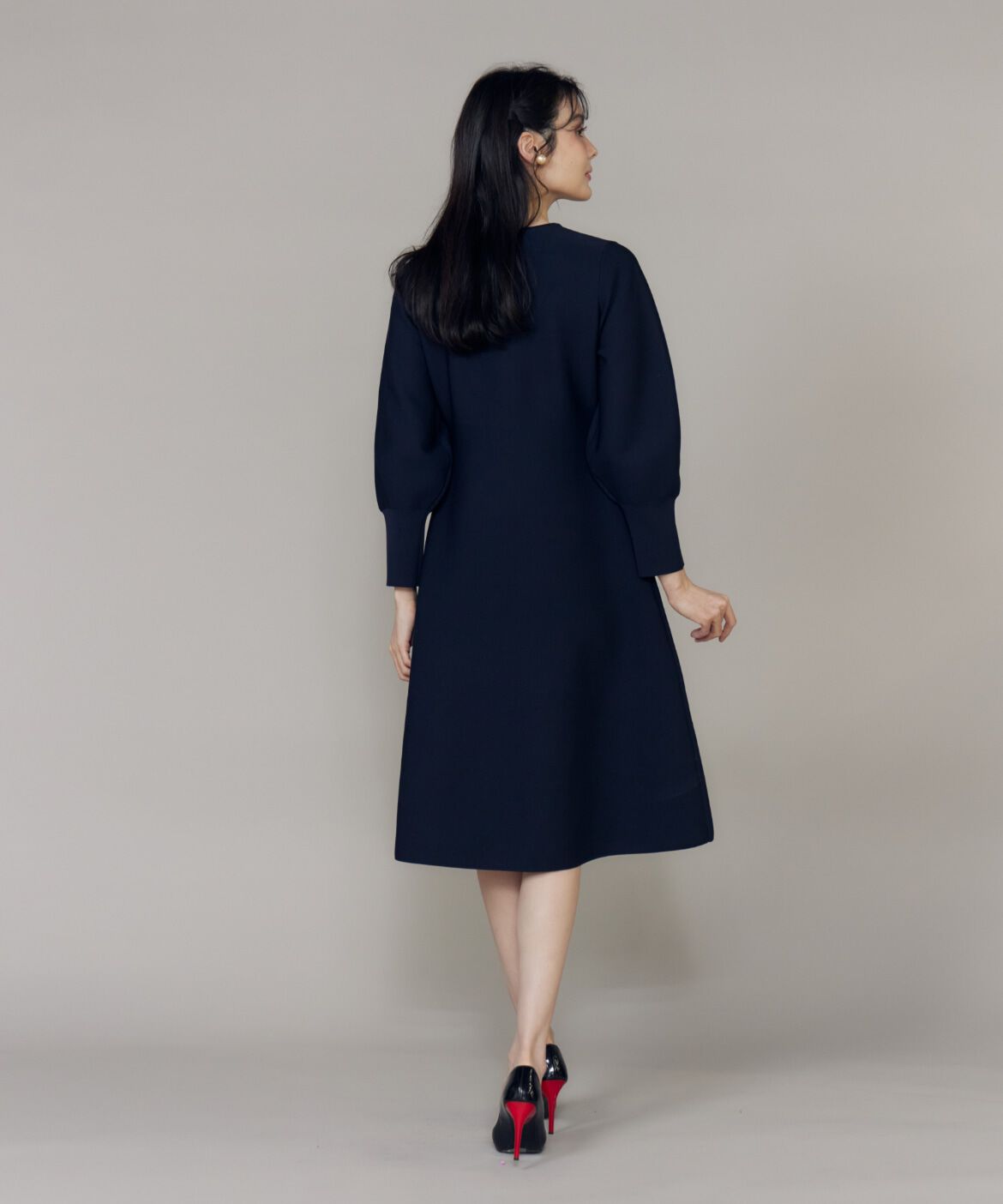 Maglie le cassetto「《大きいサイズ》衿レースニットワンピース《M Maglie le cassetto》」|ワンピース|