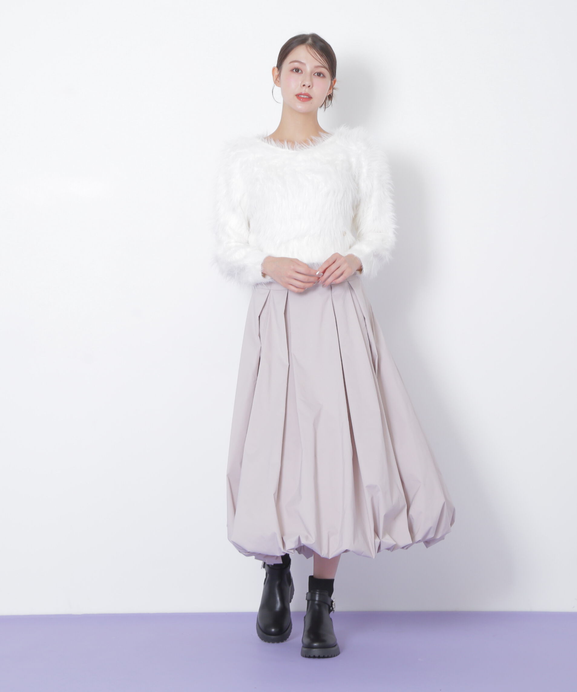  「起毛ロングシャギーニット」|ニット・セーター|