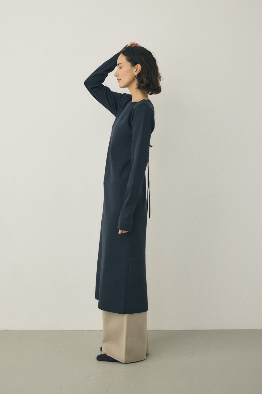 MOUSSY「バックオープンニットワンピース　リサイクルポリエステル使用」|ワンピース|