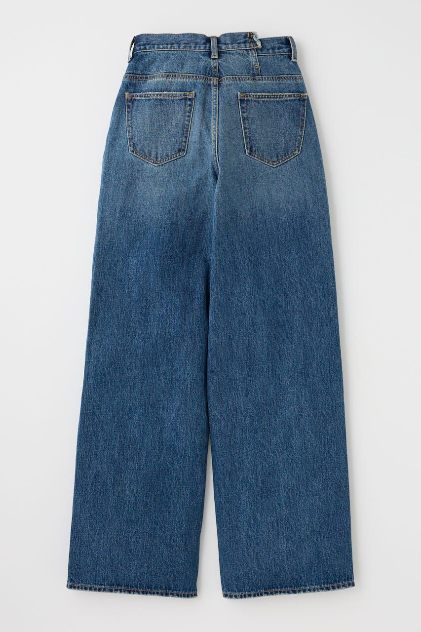 MOUSSY「CROSS WAIST WIDE STRAIGHT」|デニム|