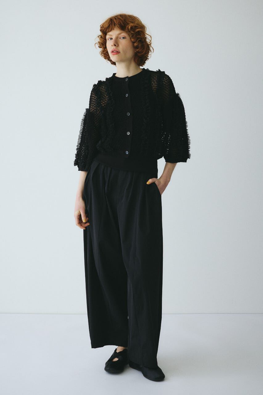 HeRIN.CYE「Frill mesh cardigan」|カーディガン|
