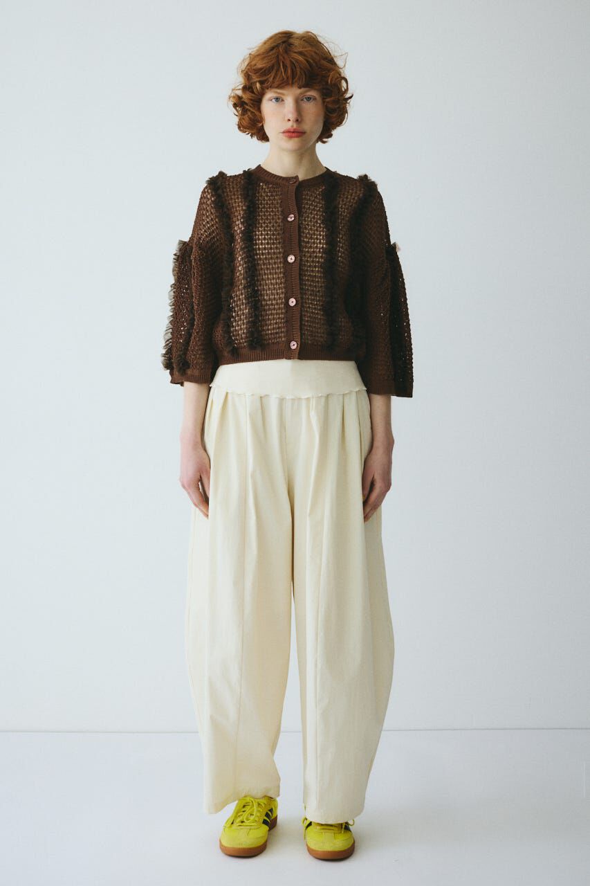 HeRIN.CYE「Frill mesh cardigan」|カーディガン|