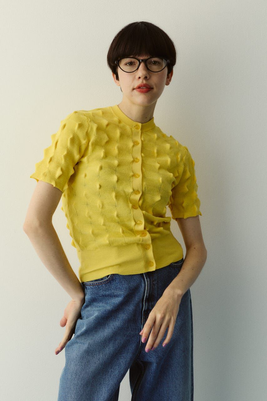 HeRIN.CYE「［予約］Pocopoco knit cardigan」|ニット・セーター|YEL