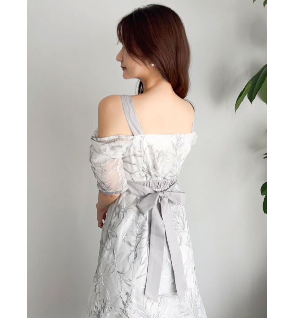 dazzlin「ラメ刺繍チュール2WAYスリーブドレス」|ドレス|