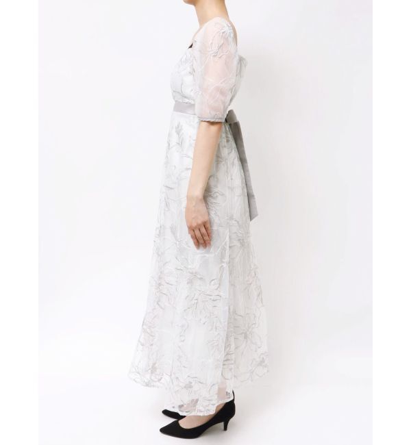 dazzlin「ラメ刺繍チュール2WAYスリーブドレス」|ドレス|