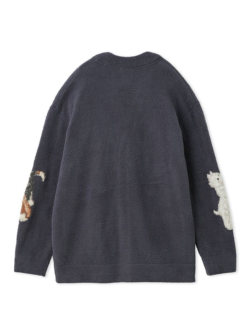gelato pique「【UNISEX】エアリーモコプレイフルDOGジャガードカーディガン」|ルームウェア|