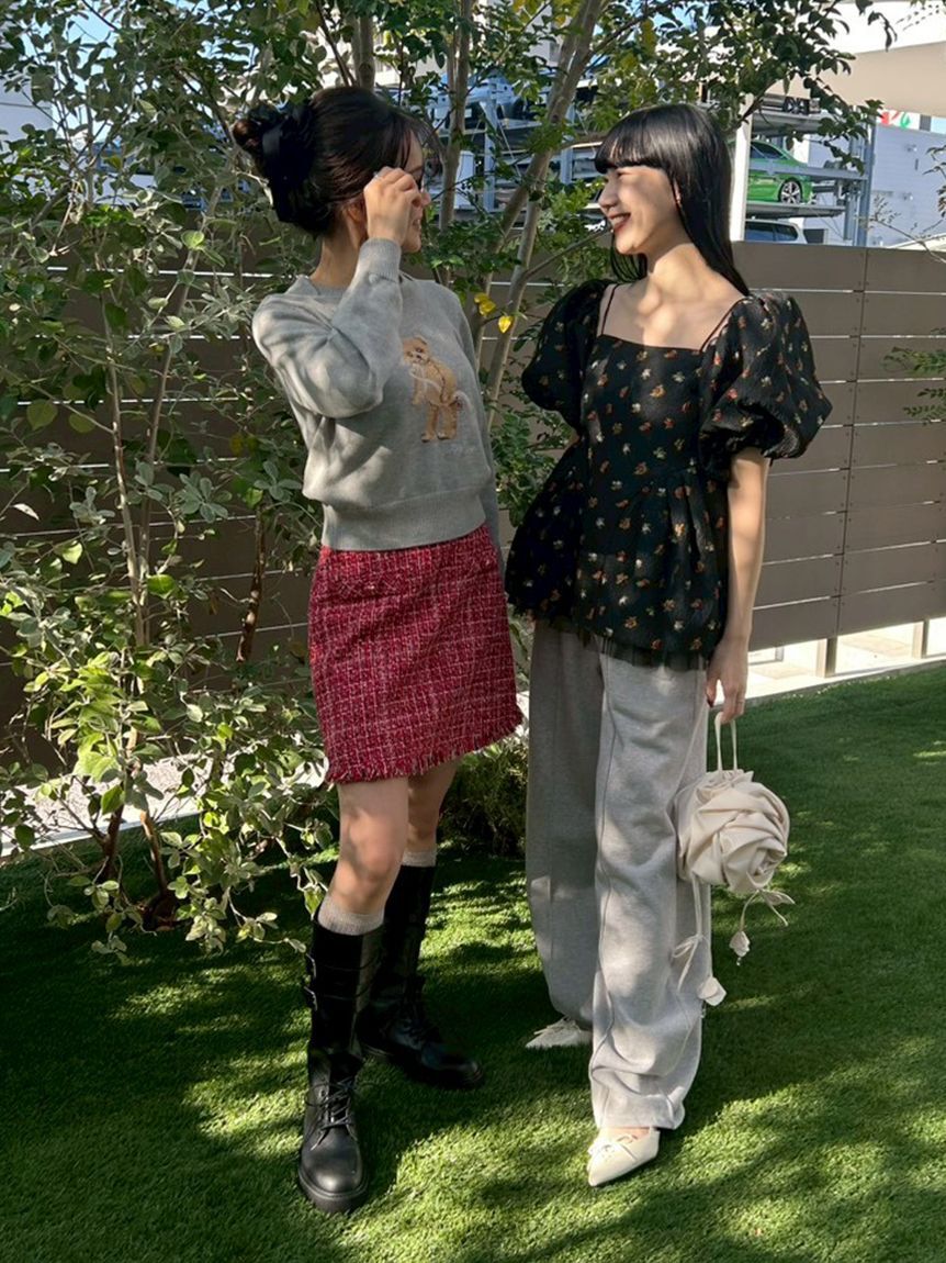 LILY BROWN「レースアップロングブーツ」|ロングブーツ|