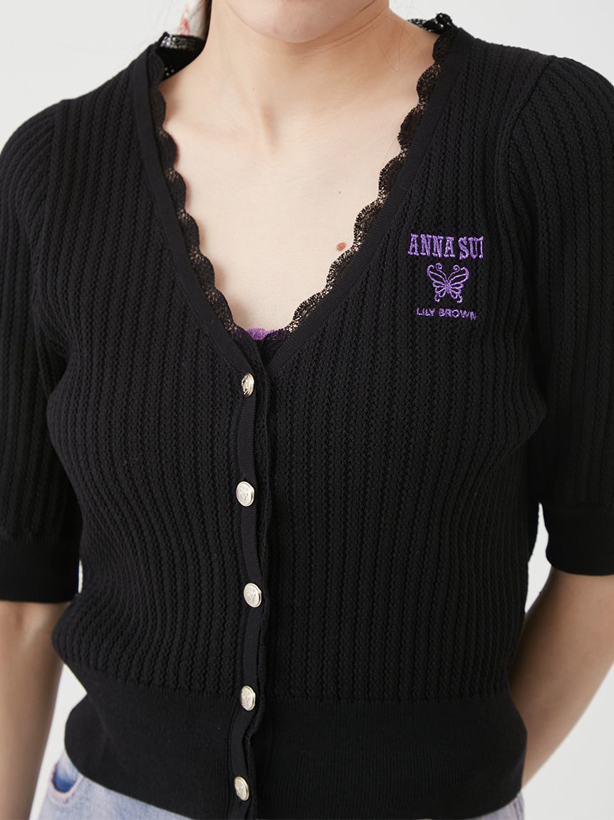 LILY BROWN×ANNA SUI】レースニットカーディガン（LILY BROWN