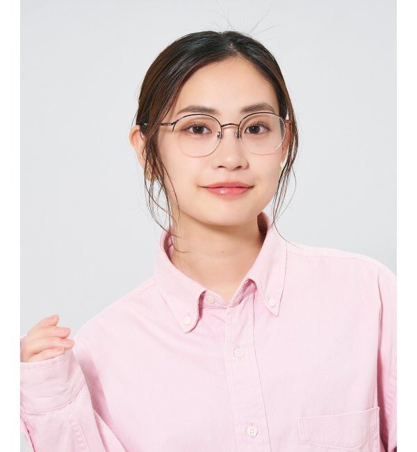  「ボストン型メガネ｜レディース 女性用 可愛い リボン パステル｜Zoff｜SWEET レンズ交換券付」|メガネ|薄ブラウン