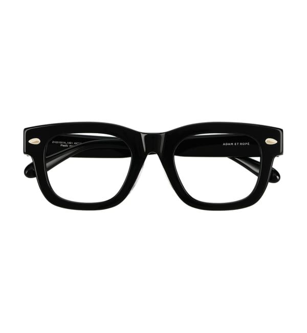  「Zoff｜ADAM ET ROPE' ウェリントン型 メガネ | 太縁 黒縁フレーム 軽量  伊達メガネ レンズ交換券付」|メガネ|